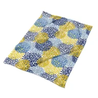 Koce - Pluszowy koc na łóżko kolorowy Kwiaty chryzantemy, Fabricsy - miniaturka - grafika 1