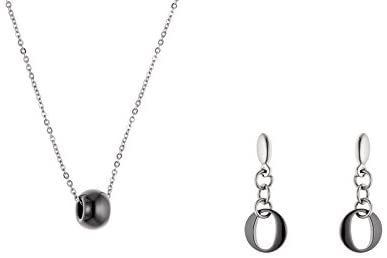 & You Necklace and Earrings Set Including Steel am-parcer 4820-n