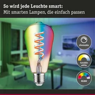 Żarówki LED - Paulmann rustykalna LED ZigBee E27 6,3W RGBW złota - miniaturka - grafika 1