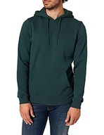 Bluzy męskie - Build Your Brand Męska bluza z kapturem Heavy Hoody, zielony butelkowy, XS - miniaturka - grafika 1