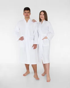 Szlafrok gofrowany waffle Kimono rozmiary L - Piżamy damskie - miniaturka - grafika 1