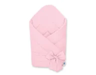 Rożki i beciki - Rożek dla niemowląt z wiązaniem 2w1 usztywniany i miękki - jasny róż - miniaturka - grafika 1