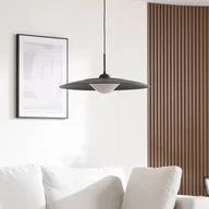 Lampy sufitowe - Lampa wisząca Lucande LED Foco, piaskowy czarny, metal, Ø 50 cm - miniaturka - grafika 1