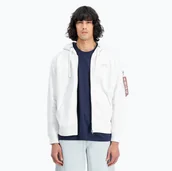 Bluzy męskie - Bluza męska Alpha Industries Back Print Zip white - miniaturka - grafika 1