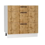 Szafki kuchenne - Szafka kuchenna stojąca 80 BONO D80 S/3 dąb złoty - miniaturka - grafika 1