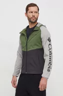 Kurtki i kamizelki sportowe męskie - Columbia kurtka przeciwdeszczowa Panther Creek męska kolor zielony przejściowa - miniaturka - grafika 1