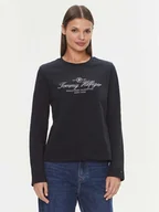 Bluzki damskie - Tommy Hilfiger Bluzka WW0WW40292 Granatowy Regular Fit - miniaturka - grafika 1