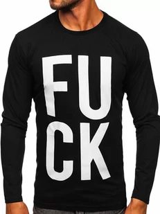 Czarny longsleeve męski z nadrukiem Bolf 146740 - Koszulki męskie - miniaturka - grafika 1