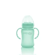 Kubki dla dzieci - Everyday Baby Butelka szklana z ustnikiem niekapkiem 150ml miętowa - miniaturka - grafika 1