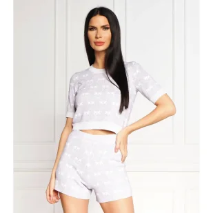 Pinko Bluzka MODESTO MAGLIA JACQUARD MONOGR | Cropped Fit - Bluzki damskie - miniaturka - grafika 1