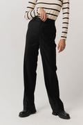 Spodnie damskie - Wełniane spodnie z gumą z dodatkiem jedwabiu : Kolor - Czarny, Rozmiar - 34 - Bombshe - miniaturka - grafika 1