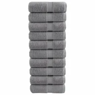 Ręczniki - vidaXL Ręczniczki premium SOLUND, 10 szt., szare, 30x50 cm - miniaturka - grafika 1