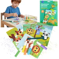 Zabawki kreatywne - Zwierzątka Piaskowe obrazki, zestaw kreatywny do zabawy dla chłopca - miniaturka - grafika 1