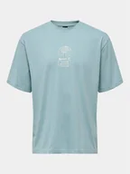 Koszulki męskie - Only & Sons T-Shirt Malik 22029484 Niebieski Relaxed Fit - miniaturka - grafika 1