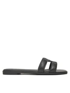 Tommy Hilfiger Klapki Th Logo Strap Mule FW0FW08671 Czarny - Klapki i japonki damskie - miniaturka - grafika 1