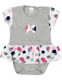 Body dla niemowląt - BODY SUKIENKA KRÓTKI RĘKAW BODOSUKIENKA Niemowlęce body bawełniane Rozm 56 - miniaturka - grafika 1