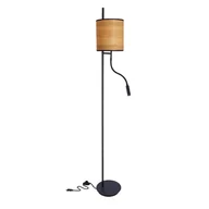 Lampy stojące - Lampa stojąca ZETA E27 + LED 3W 4000K - czarny/orzech - miniaturka - grafika 1