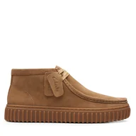 Botki męskie - Trzewiki Clarks Torhill Hi 26173663 Brązowy - miniaturka - grafika 1