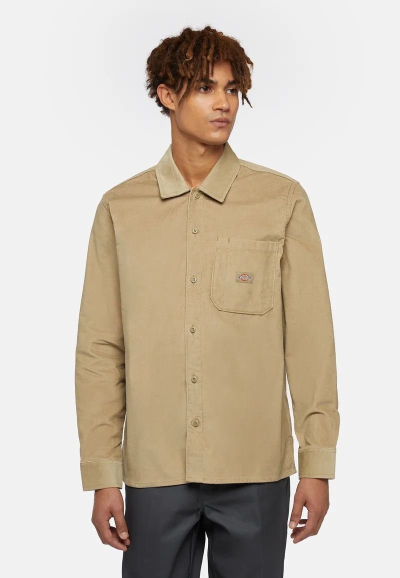 camicie mężczyzna dickies corduroy shirt dk0a8652 khk1 khaki