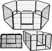 Sprzęt podróżny i transportery dla psów - Springos Kojec dla zwierząt wybieg klatka dla psa 165x84x60 cm UNIWERSALNY - miniaturka - grafika 1