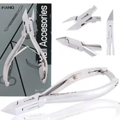 Akcesoria do paznokci - Cążki do skórek paznokci obcinaczki nożyczki kosmetyczne manicure gabinet SPA srebrne - miniaturka - grafika 1