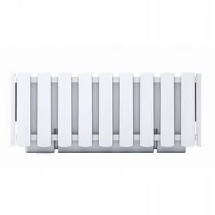 Prosperplast Skrzynka balkonowa Boarde 38x18 cm biała - Donice - miniaturka - grafika 1