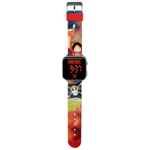 Kids Licensing OP00006 Automatyczny zegarek cyfrowy dla dzieci z plastikowym paskiem, Czerwony