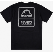 Koszulki sportowe męskie - MANTO T-shirt Koszulka PULSE Czarna - miniaturka - grafika 1