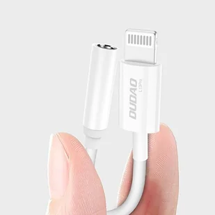 Dudao kabel przejściówka adapter słuchawkowy certyfikat MFI (Made For iPhone) 3,5 mm mini jack - Lightning 8 cm biały (L13Pro white) - Kable USB - miniaturka - grafika 4