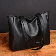 Inne - TEMU Duża Torba Tote w Stylu Vintage, Wszechstronna Prosta Torba na Ramię o Dużej Pojemności, Wielofunkcyjna Torba na Ramię na Codzienne Dojazdy do - miniaturka - grafika 1