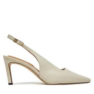 Sandały damskie - Sandały Tommy Hilfiger Squared Toe FW0FW08636 Beżowy - miniaturka - grafika 1