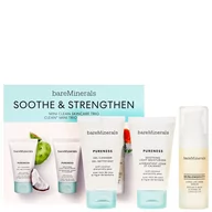 Serum do twarzy - BAREMINERALS_SET Soothe & Strengthen Gift Gel Cleanser 30ml + Light Moisturiser 30g + Serum 15ml żel myjący + lekki krem nawilżający + serum do twarzy - miniaturka - grafika 1