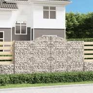 Pozostałe narzędzia ogrodowe - vidaXL Kosze gabionowe, 9 szt, 300x30x160/180 cm, galwanizowane żelazo - miniaturka - grafika 1