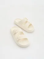 Buty dla dziewczynek - Reserved - Klapki z klamrami - kremowy - miniaturka - grafika 1