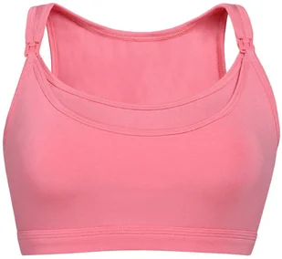 Top damski do karmienia w kolorze koralowym Koral S - Piżamy ciążowe - miniaturka - grafika 1