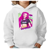 Bluzy dla dziewczynek - BLUZA DZIECIĘCA HUNTRIX MIRA KPOP 122-128 Z KAPTUREM BAWEŁNIANA JAKOŚĆ - miniaturka - grafika 1