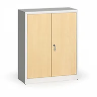 Szafy biurowe - ALFA 3 Szafy spawane z laminowanymi drzwiami, 1150 x 920 x 400 mm, RAL 7035/brzoza 1261174 - miniaturka - grafika 1