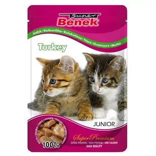 Super Benek Certech Saszetka Kocięta indyk w sosie 100g 7870 - Mokra karma dla kotów - miniaturka - grafika 1