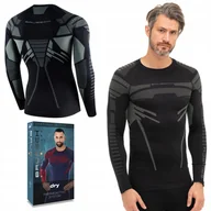 Koszulki męskie - BRUBECK DRY męska koszulka TERMOAKTYWNA sportowa DŁUGI RĘKAW - XXL - miniaturka - grafika 1