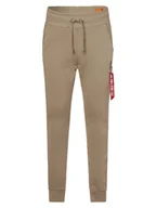 Spodnie sportowe męskie - Alpha Industries - Spodnie dresowe męskie, beżowy - miniaturka - grafika 1