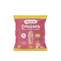 Smileat Smilitos, Przekąska kukurydziana o smaku truskawki i banana 25 g Bio - Przekąski dla dzieci - miniaturka - grafika 1