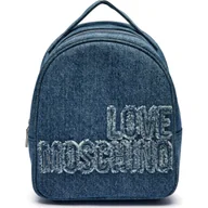 Plecaki - Love Moschino Jeansowy plecak ZAINO - miniaturka - grafika 1