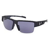 Okulary przeciwsłoneczne - Adidas SP007002A68 okulary przeciwsłoneczne z kwadratowym półobrzeżem dla mężczyzn, szerokość soczewki 68 mm, czarny matowy/dymny - miniaturka - grafika 1