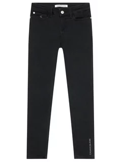 Spodnie i spodenki dla chłopców - Calvin Klein Jeans Jeansy Clean Black Strech IG0IG01206 Czarny Skinny Fit - grafika 1