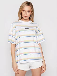 Koszulki i topy damskie - Wrangler T-Shirt Girlfriend W7Q9GHX12 Biały Relaxed Fit - grafika 1
