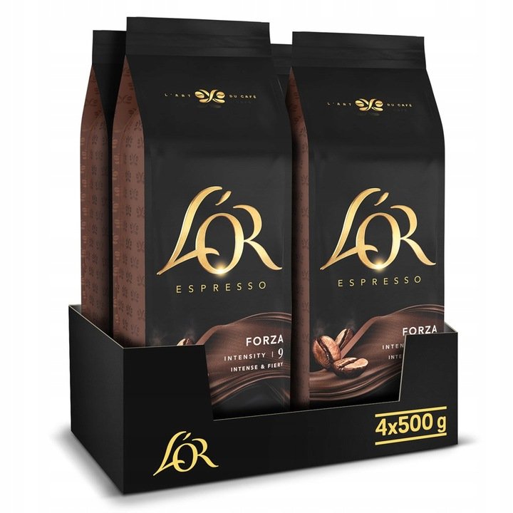 Kawa ziarnista L'or Espresso Forza 2kg (4x500g)
