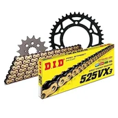 Części motocyklowe - Zestaw łańcuchów DID stal 525VX3 / 100 nitowy zamek do Ducati Monster Dark i.e. S Sport Paul Smart 1000 ccm rok prod. 2003-2010 - miniaturka - grafika 1