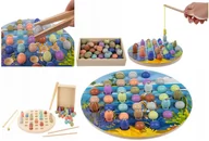 Łamigłówki - Drewniane Gra Łowienie Rybek Na Magnes Montessori - miniaturka - grafika 1