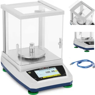 Steinberg Systems Waga laboratoryjna - 600 g / 0,01 g - Ø115 mm - dotykowy panel LCD - akumulator - szklana osłona przeciwpodmuchowa SBS-LW-600-MAX - Wagi specjalistyczne - miniaturka - grafika 1