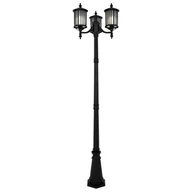 Lampy ogrodowe - Detroit lampa stojąca ogrodowa 3xE27 czarna K-8213 - miniaturka - grafika 1